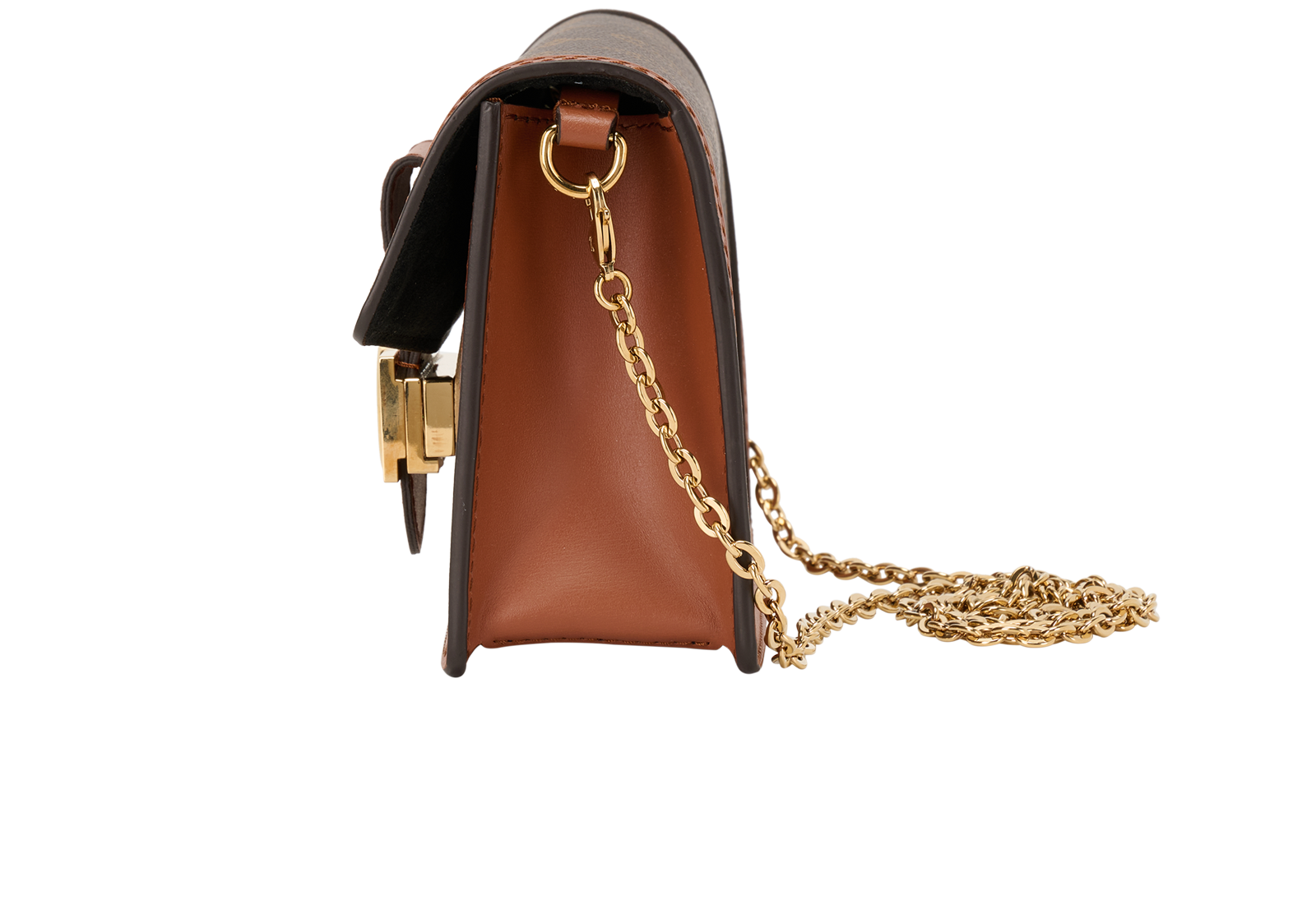 Dauphine Chain Wallet, &pound;1,400, Handbags, Brown, Canvas, Bottom view